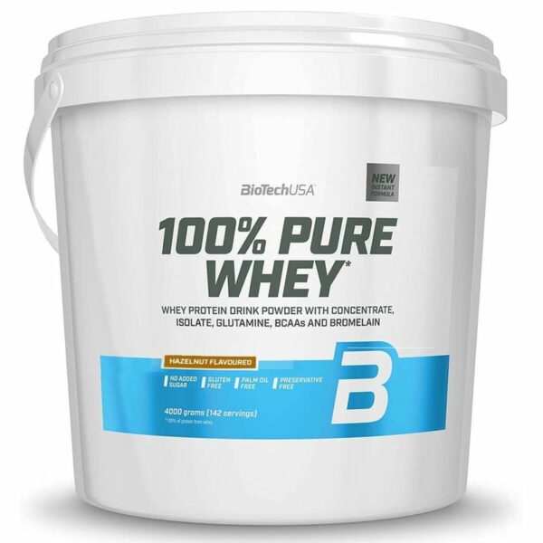 Biotech USA 100% Pure Whey 4000 g Haselnuss