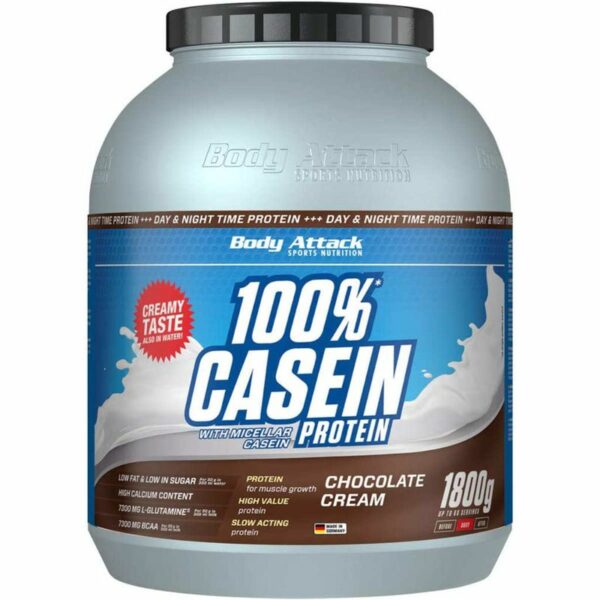 Body Attack 100% Casein Protein 1800g Schokolade