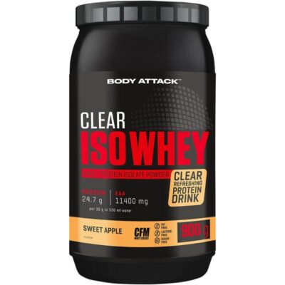 Body Attack Iso Whey Clear 900g Süßer Apfel
