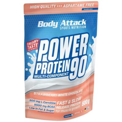 Body Attack Power Protein 90 500g Erdbeere weiße Schokolade