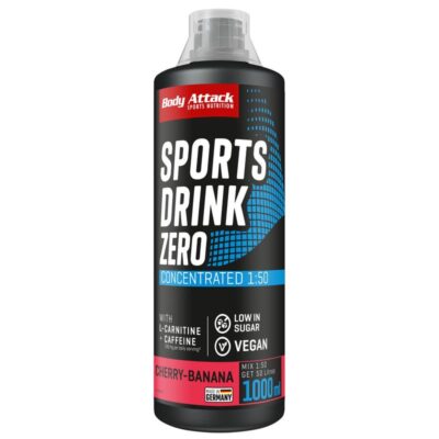 Body Attack Sports Drink Zero 1000ml Kirsche-Banane