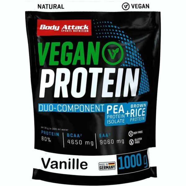 Body Attack Vegan Protein 1000g Vanille