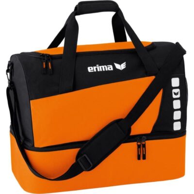 Erima Club 5 Sporttasche mit Bodenfach Größe M orange/schwarz
