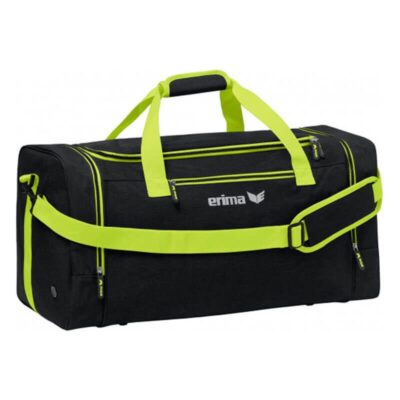 Erima Squad Sporttasche Größe L schwarz melange/ lime