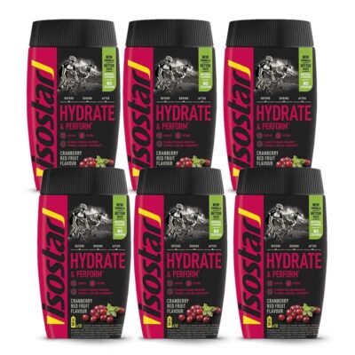 Isostar Hydrate & Perform Sport Drink 6x400g Cranberry