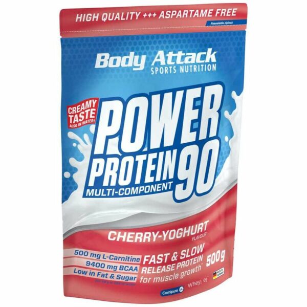 MHD 01/2024 Body Attack Power Protein 90 500g Kirsche Joghurt