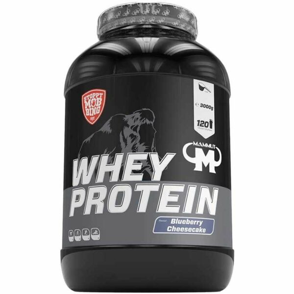 MHD 08/2023 Mammut Nutrition Whey Protein 3000g Blueberry Cheesecake