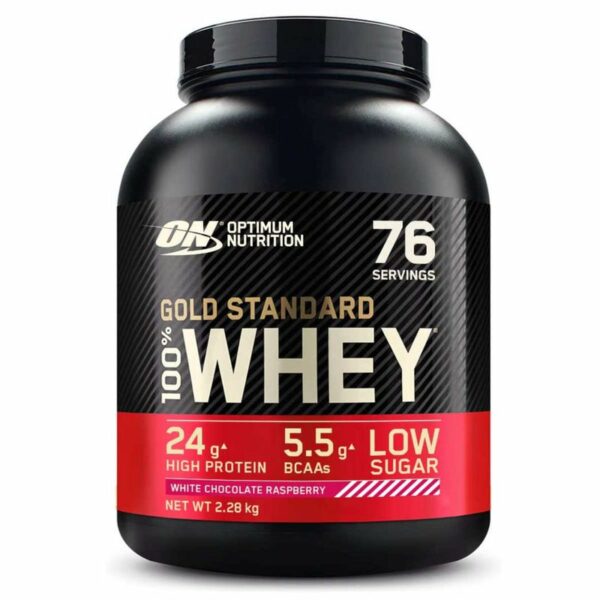 Optimum Nutrition 100% Whey Gold Standard 2270g Weiße Schokolade Himbeere