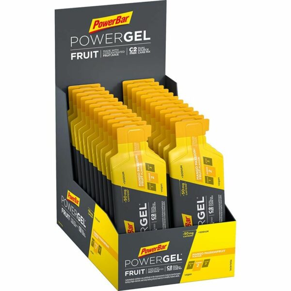 PowerBar Powergel Fruit 24 x 41 g Mango Passionfruit + Koffein