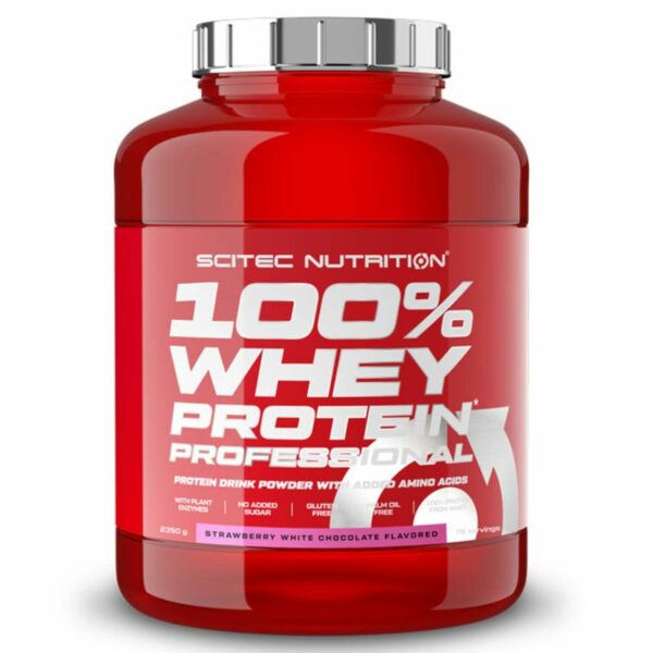 Scitec Nutrition 100% Whey Protein Professional 2350g Erdbeere weiße Schokolade