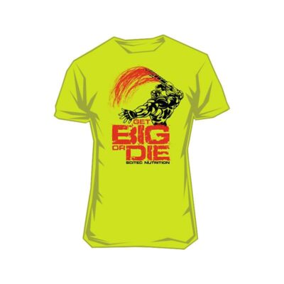 Scitec Nutrition T-Shirt Get Big Or Die Gelb Größe S