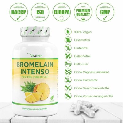 Vit4ever Bromelain Intenso 120 Kapseln
