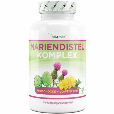 Vit4ever Mariendistel Artischocken Löwenzahn Komplex 240 Kapseln