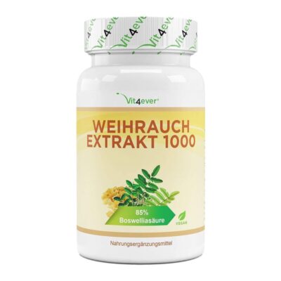 Vit4ever Weihrauch Extrakt 1000 - 85% Boswellia-Säure 180 Kapseln
