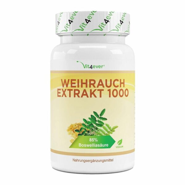 Vit4ever Weihrauch Extrakt 1000 - 85% Boswellia-Säure 180 Kapseln
