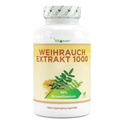 Vit4ever Weihrauch Extrakt 1000 - 85% Boswellia-Säure 365 Kapseln