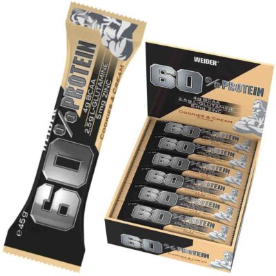 Weider 60% Protein Bar 24x45g Cookies & Cream
