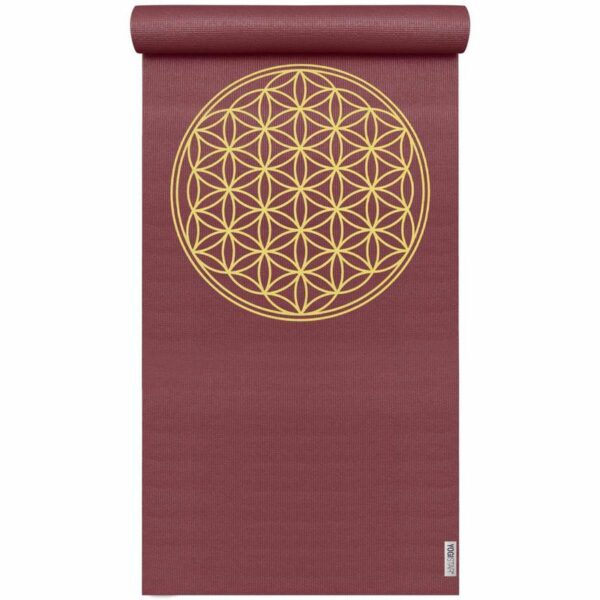 Yogistar Yogamatte Basic Flower of Life - bordeaux