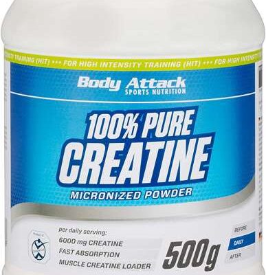 Body Attack 100% Pure Creatine Pulver, 500g