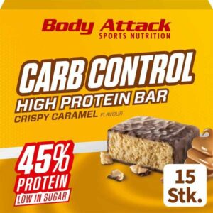 Body Attack Carb Control Riegel, 15 x 100g