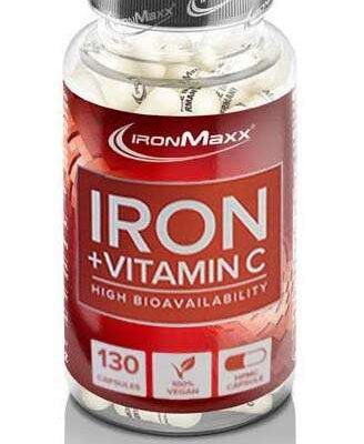 Ironmaxx Iron Eisen + Vitamin C, 130 Kapseln