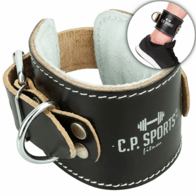 CP Sports Leder Fußschlaufe Schwarz, 1 Stück