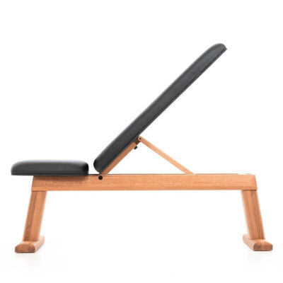 NOHrD WeightBench Kirsche Hantelbank Echtleder Schwarz