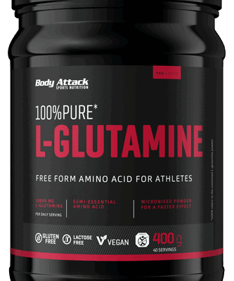 Body Attack 100% L-Glutamine, 400g