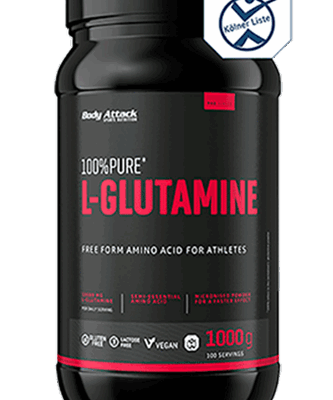 Body Attack 100% Pure L-Glutamine, 1000g