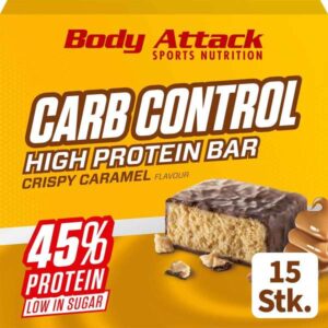 Body Attack Carb Control Riegel, 15 x 100g