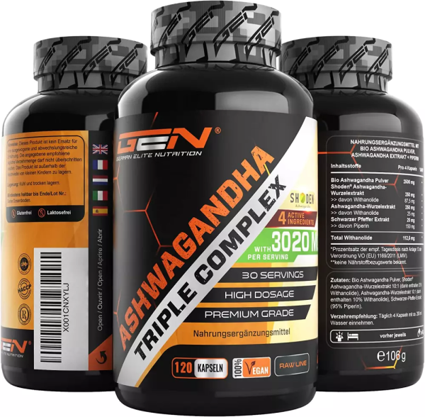 GEN Ashwagandha Triple Komplex, 120 Kapseln