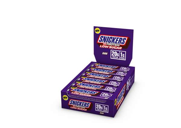 Snickers Dark Low Sugar High Protein Bar, 12 x 57g