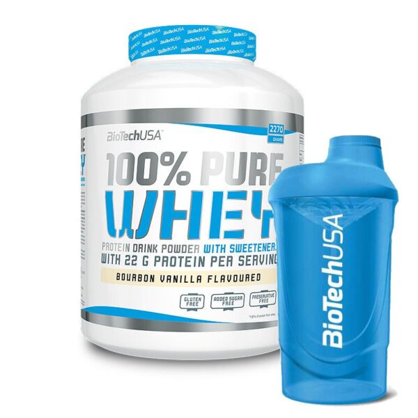 Biotech USA 100% Pure Whey 2270g Erdbeere + Shaker