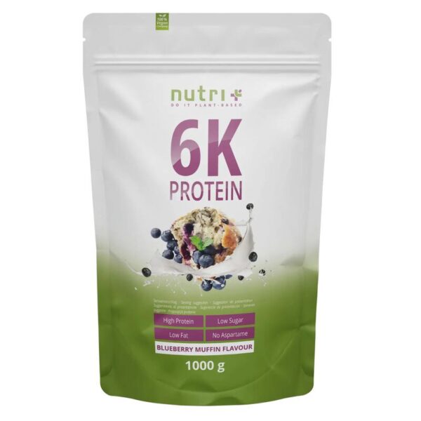 Nutri+ Vegan 6K Protein 1000g Blaubeer-Muffin