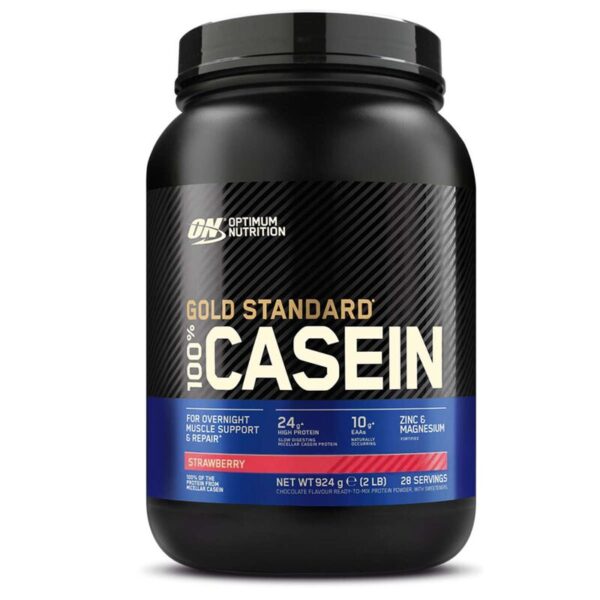 MHD 02/2025 Optimum Nutrition 100% Casein Gold Standard 908g Erdbeere