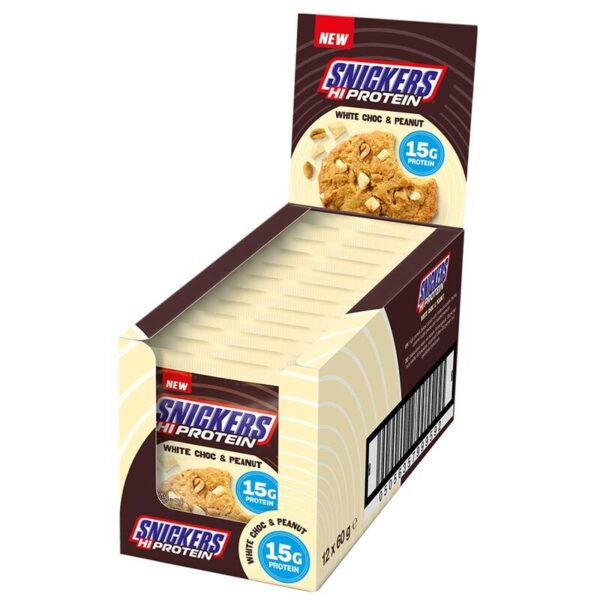 Snickers White High Protein Cookie 12x60g White Chocolate Peanut