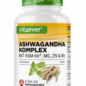 Vit4ever Ashwagandha KSM-66 Komplex, 180 Kapseln
