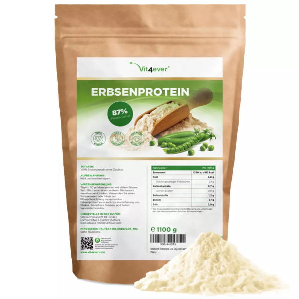 Vit4ever Erbsenprotein Pulver, 1100g