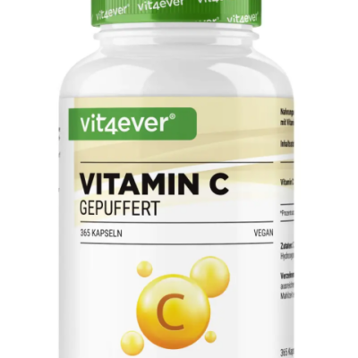 Vit4ever Vitamin C Gepuffert, 365 Kapseln