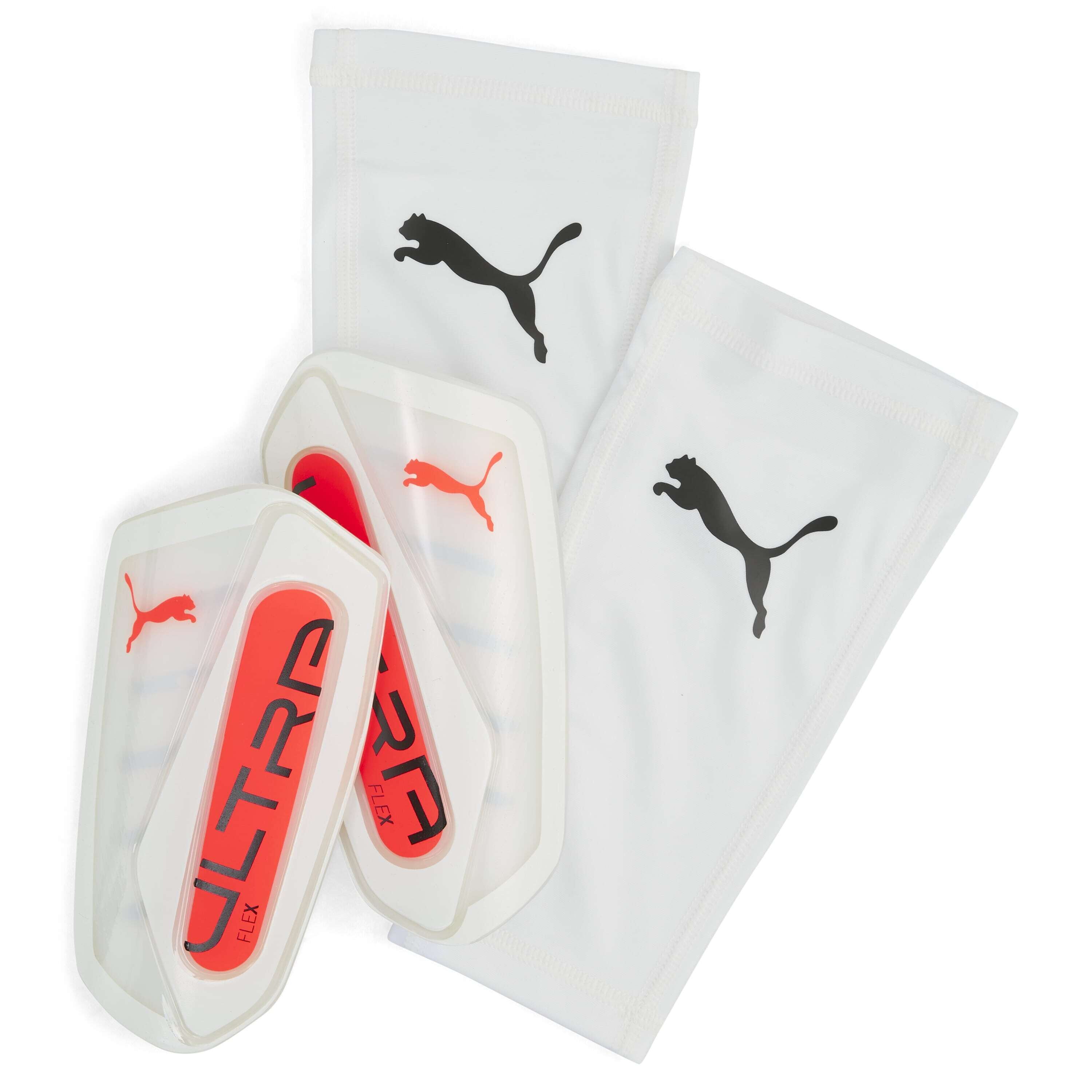 Puma Ultra Flex Sleeve Schienbeinschoner puma white-glowing red M