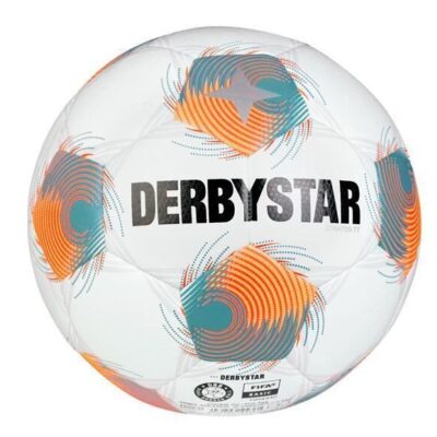 10er Paket Derbystar FB-STRATOS TT DB - weiss/orange/blau - 4
