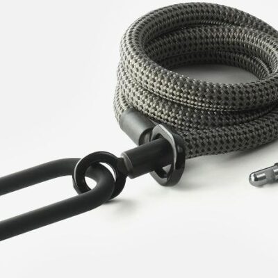 Texlock Bügelschloss mit Textilseil eyelet 160 U/X-lock L electric grey