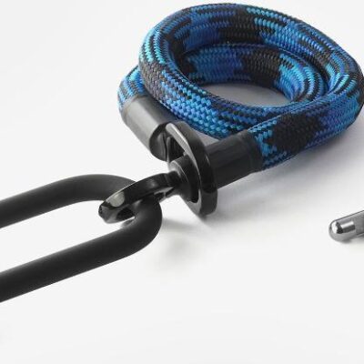 Texlock Bügelschloss mit Textilseil eyelet 80 U/X-lock S morpho blue