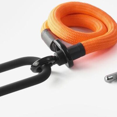 Texlock Bügelschloss mit Textilseil eyelet 80 U/X-lock S acid orange
