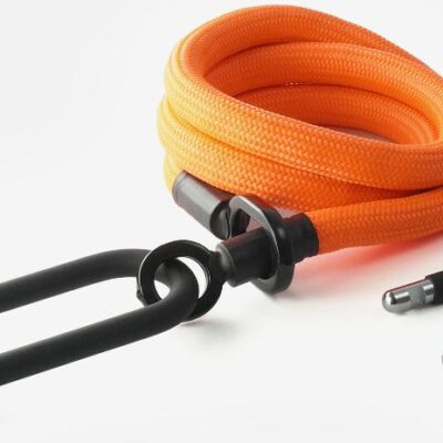 Texlock Bügelschloss mit Textilseil eyelet 160 U/X-lock L acid orange