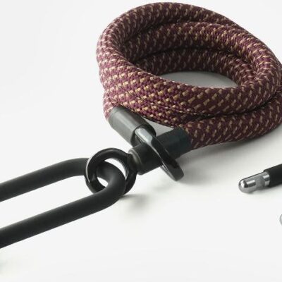 Texlock Bügelschloss mit Textilseil eyelet 160 U/X-lock L chateau red