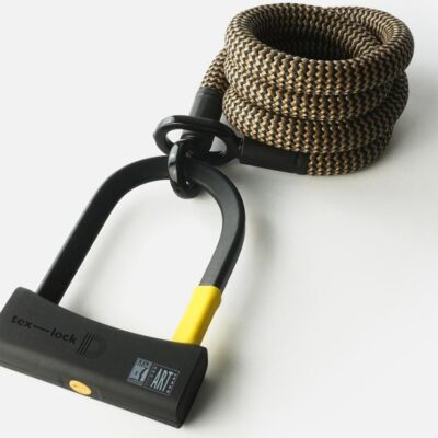 Texlock Bügelschloss mit Textilseil eyelet 160 D-lock L wild hemp