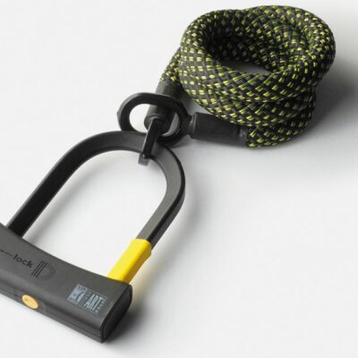 Texlock Bügelschloss mit Textilseil eyelet 120 D-lock M stardust