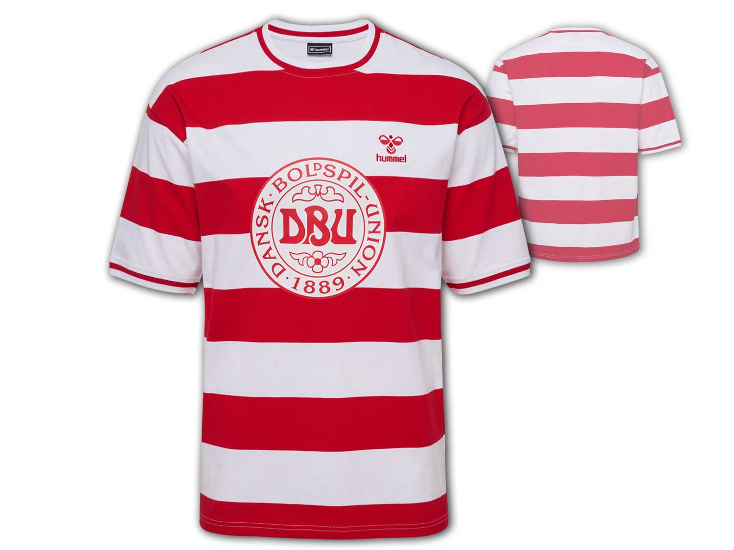 Hummel DBU Dänemark Stripped Tee Jr.