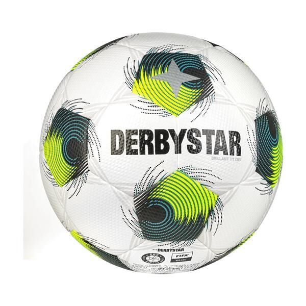 10er Ballpaket Derbystar FB-BRILLANT TT DB Trainingsball - weiss/grün/gelb - 5
